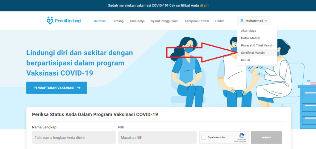 Download vaksin dosis pertama gimana