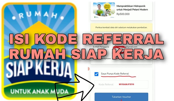 Cara Isi Kode Referral di Situs Rumah Siap Kerja Terbaru