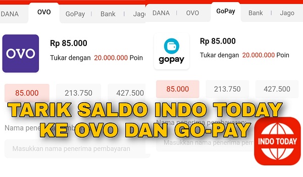 Cara Menarik Saldo Indo Today Ke Ovo dan Gopay