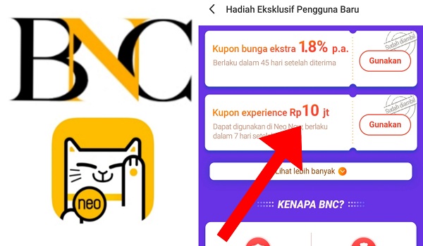 Cara Menggunakan Kupon Experience Bank Neo Commerce