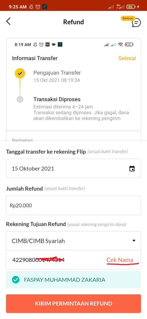 cara mengajukan pengembalian dana saldo neo di flip