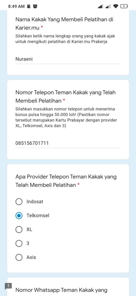 Cara Pengisian Kode Referral di Karirmu