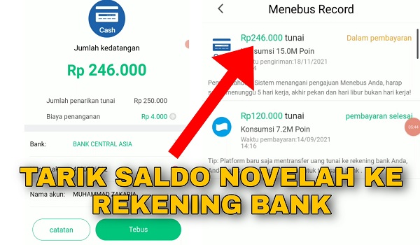 Cara Menarik Saldo Novelah Lewat Transfer Bank