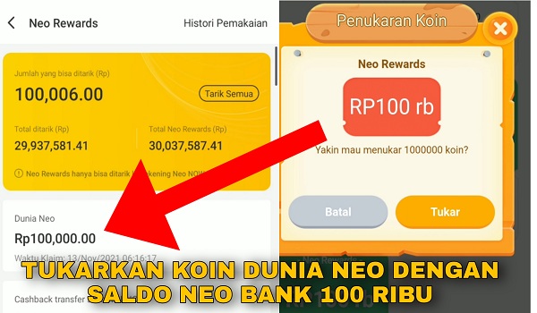 Cara Mendapatkan Saldo Neo 100 Ribu dari Dunia Neo