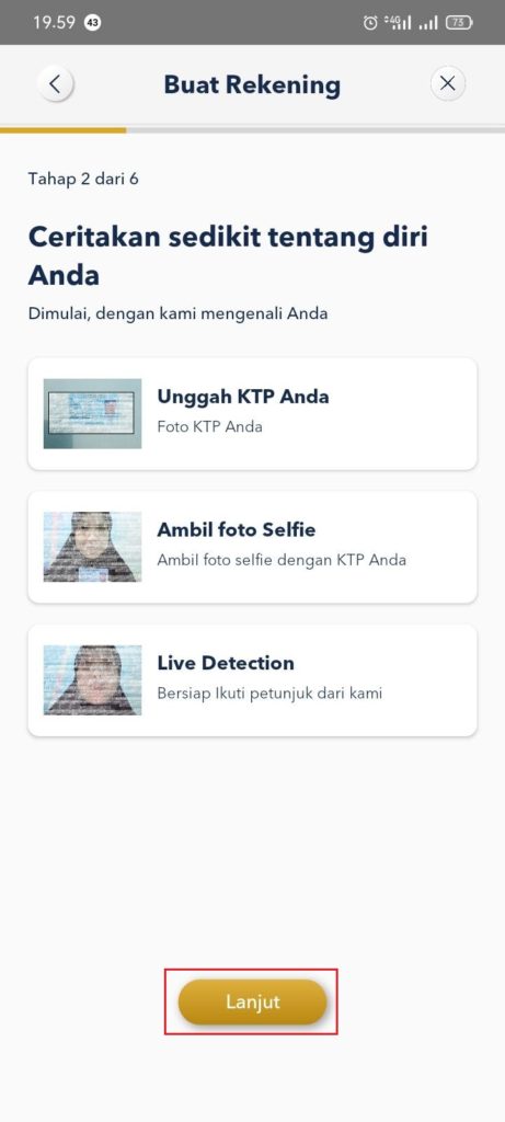 cara membuat rekening di aplikasi motion banking