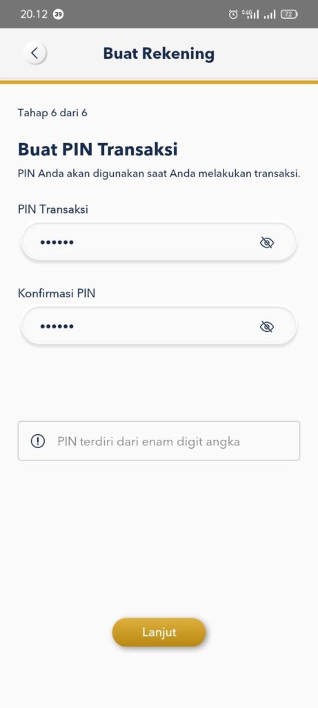 cara membuat pin transaksi motion banking