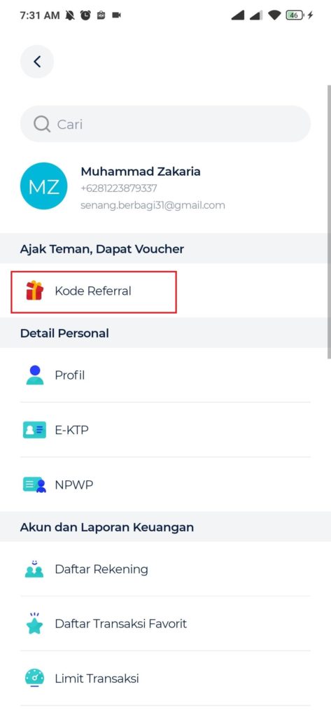 Cara Ajak Teman di Aplikasi Blu Bonus 250 Ribu