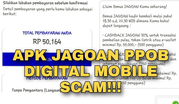 Bukti Aplikasi Jagoan PPOB Digital Mobile Penipu SCAM