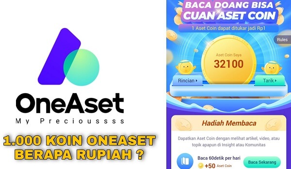 1000 Koin Aplikasi Oneaset Berapa Rupiah ?