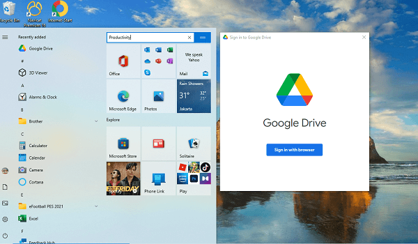 Cara Menggunakan Aplikasi Google Drive di Windows 10