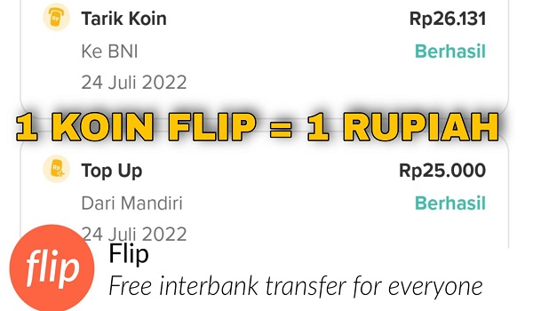 1000 Koin Aplikasi Flip Berapa Rupiah