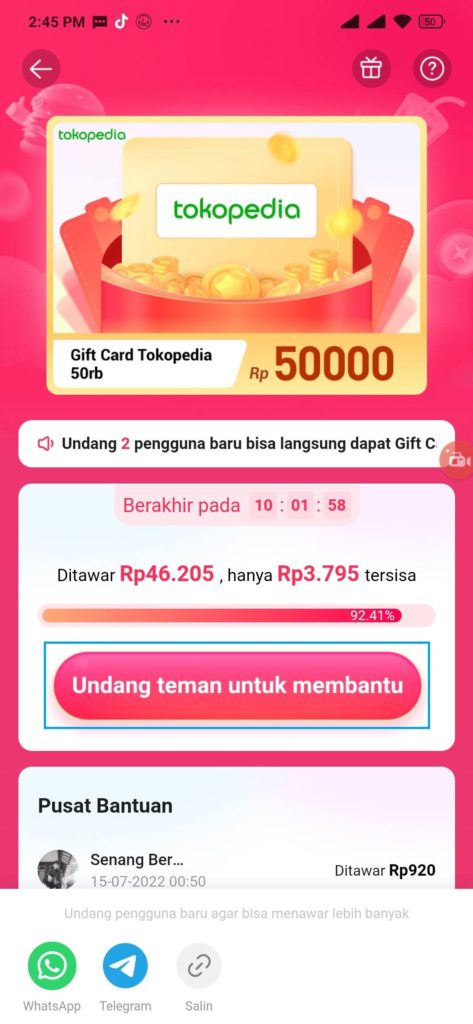 cara mendapatkan voucher belanja alfamart dari Snack Video