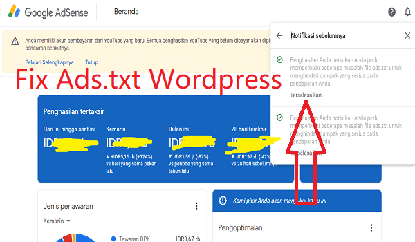 Cara Mengatasi Iklan Adsense Blank Karena Ads txt di WordPress