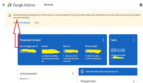 Penjelasan Tentang Akun Pembayaran dari Youtube yang baru di Akun Adsense 2022