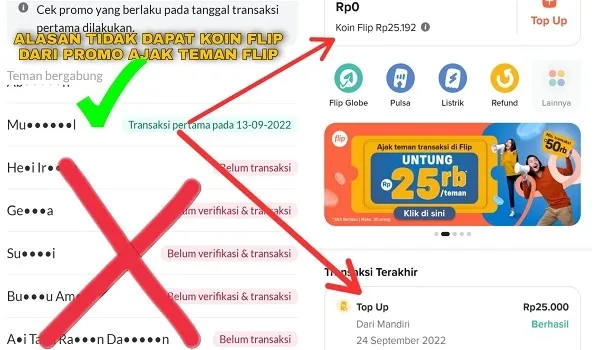 3 Alasan Kenapa Tidak dapat Saldo Koin Flip dari Promo Ajak Teman Flip