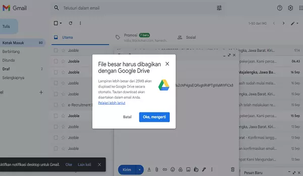 3 Cara Mengirim Video Lebih dari 25 MB Lewat Gmail 