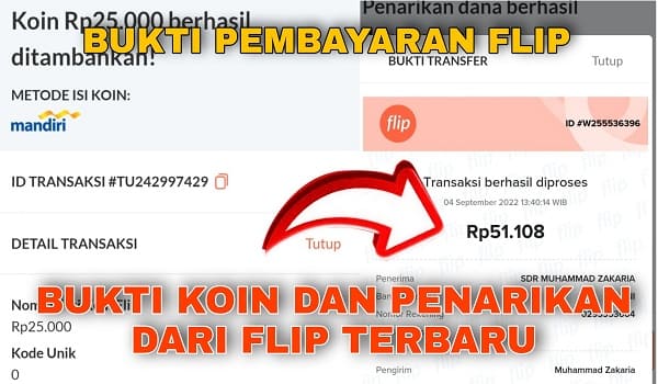 Bukti Pembayaran dari Aplikasi Flip Promo Terbaru