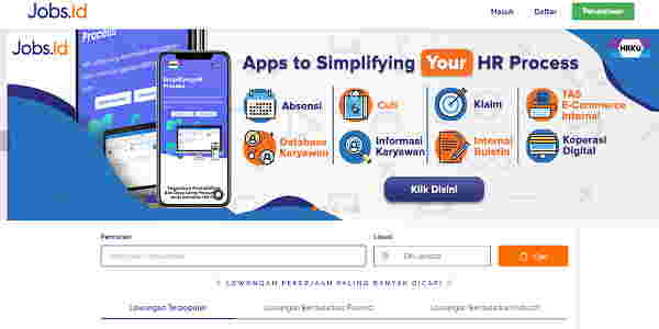 Situs Jobs id lowongan kerja