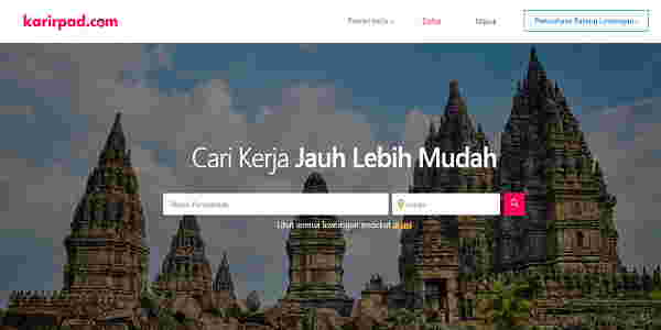 Situs lowongan kerja Karirpad com