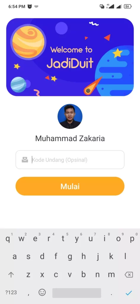 cara memasukkan kode undangan jadiduit