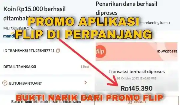 Promo Ajak Teman Flip di Perpanjang Bonus 15 Ribu