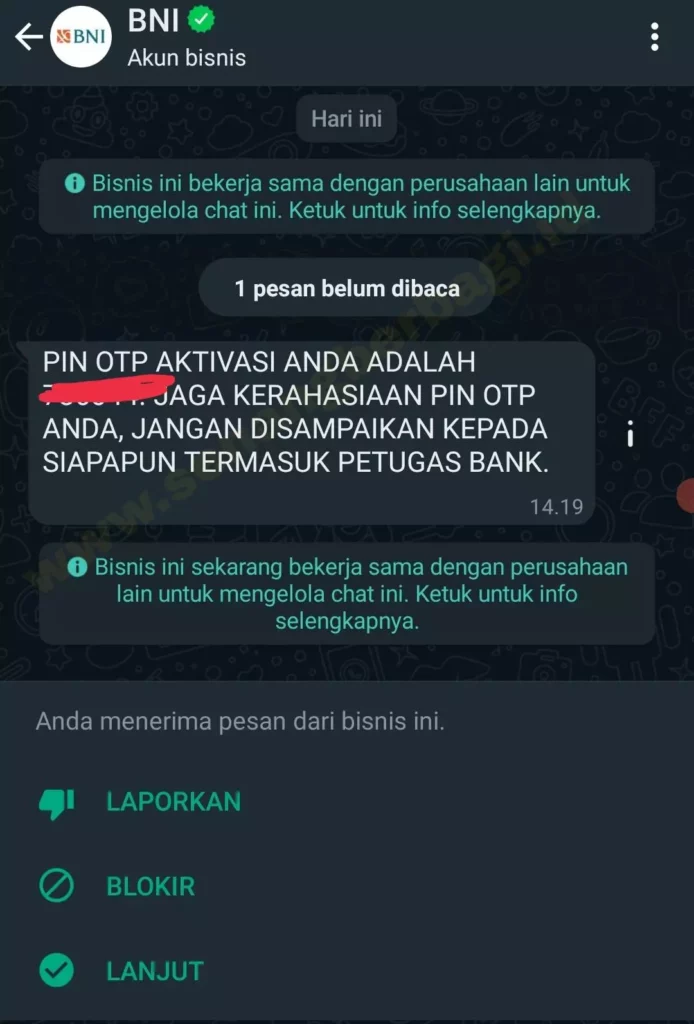 Cara Aktivasi Lupa MPIN BNI Mobile Banking Lewat Whatsapp