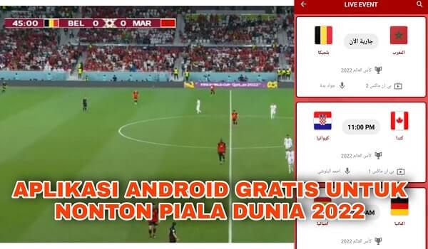 Aplikasi Android Gratis Untuk Nonton Piala Dunia 2022 Qatar