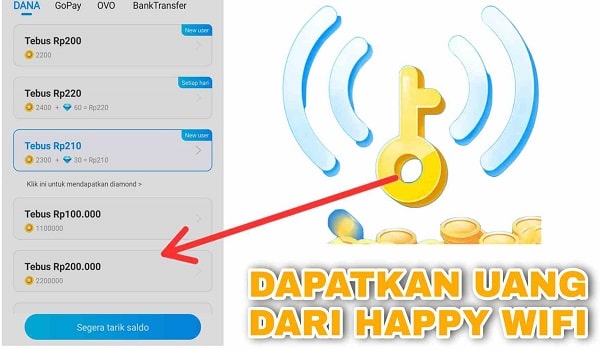 Cara Mendapatkan Uang dari Aplikasi Happy Wifi Terbaru 2022