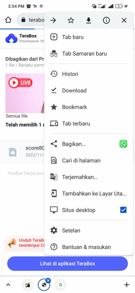 bagaimana cara download file di Terabox tanpa aplikasi