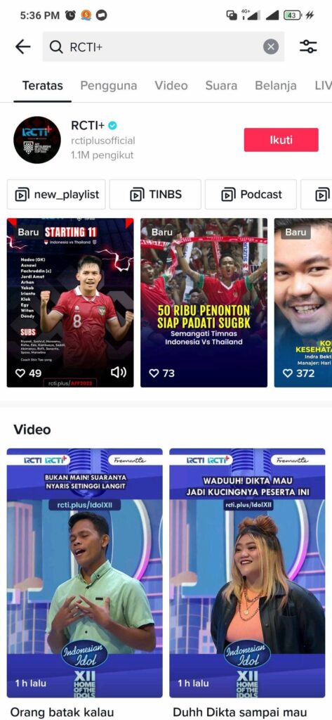 Cara Nonton Live Streaming Piala AFF 2022 di Tiktok Terbaru