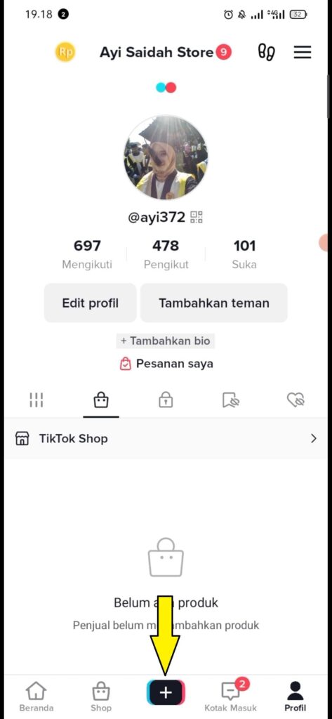 cara menampilkan keranjang kuning di video tiktok