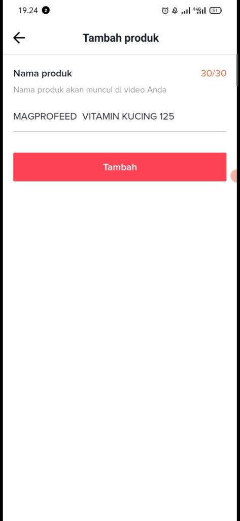 cara mengisi nama produk di tiktok saat memunculkan keranjang kuning