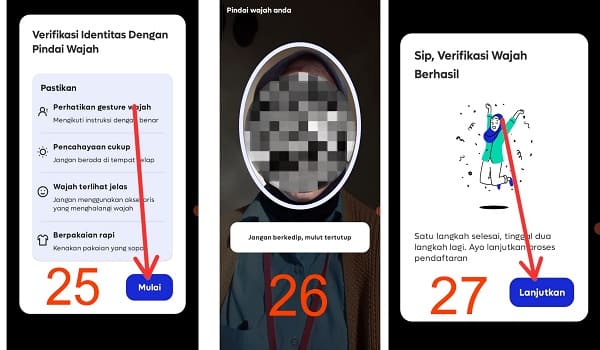 cara verifikasi wajah di Aplikasi Aladin Syariah