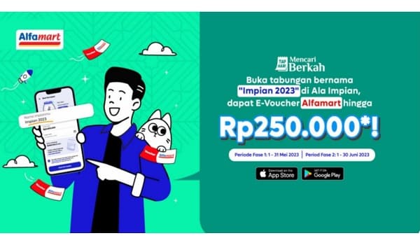 Cara Mendapatkan Voucher Alfamart 250 ribu di Aplikasi Aladin