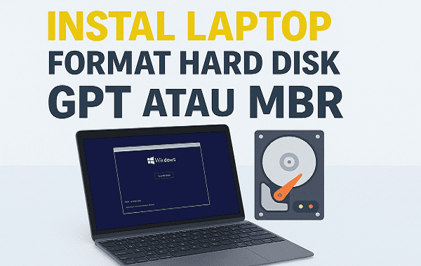 Cara Instal Ulang Laptop Format Hard Disk GPT atau MBR
