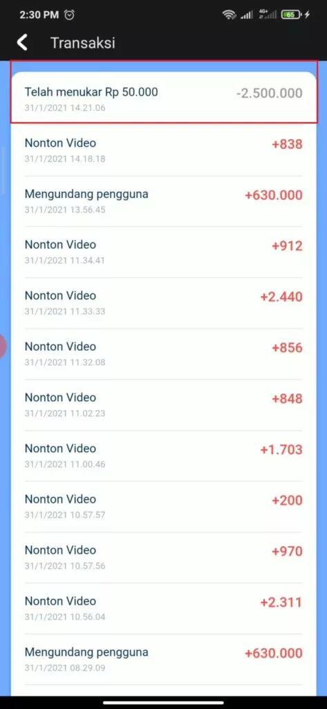 Penukaran Koin Snack Video Menjadi Saldo Gopay dan OVO
