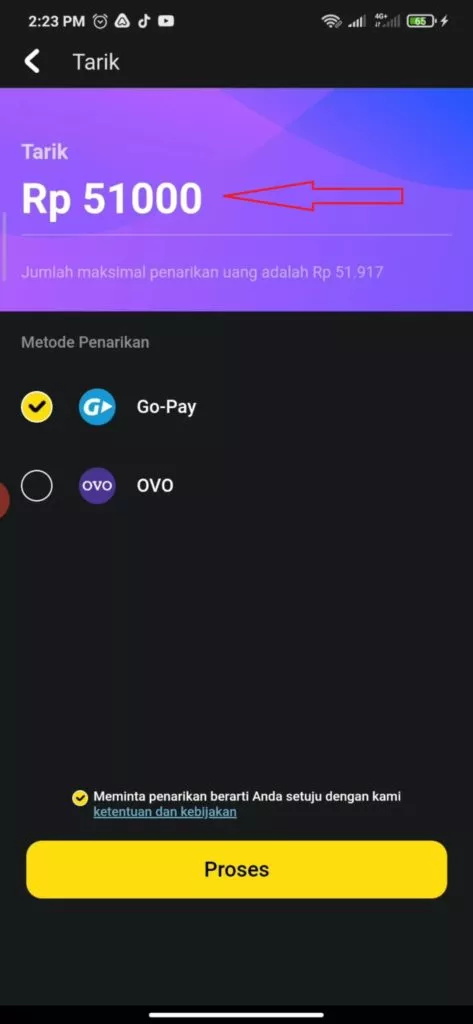 cara menarik uang dari aplikasi snack video tarik gopay dan ovo