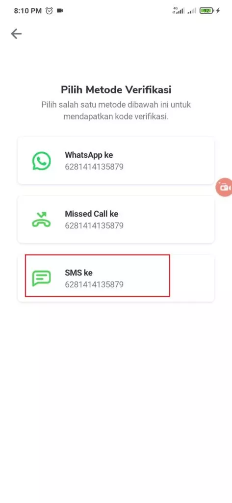 cara verifikasi login tokopedia