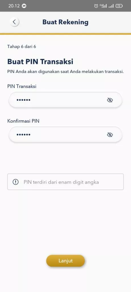 cara membuat pin transaksi motion banking