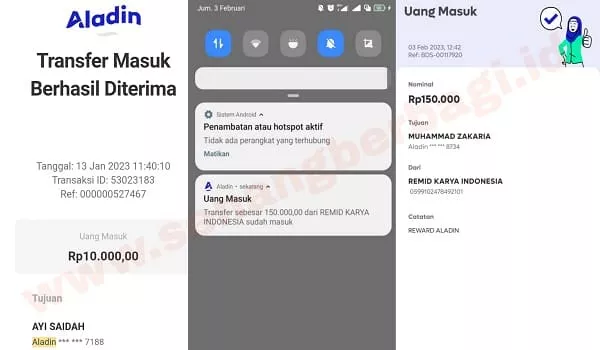 Bonus Saldo Aladin dari Buka Rekening & Rewards Undang Teman