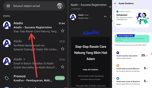 Berhasil Membuka Rekening Bank Aladin dan Bonus Saldo Aladin