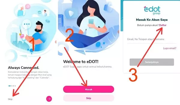 Cara Daftar di Aplikasi eDOT