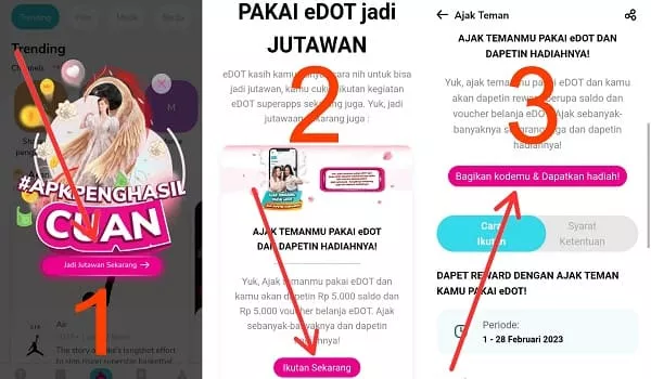 Undang Teman di Aplikasi eDOT