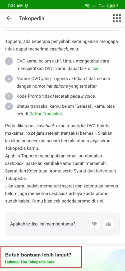 cara menghubungi tokopedia