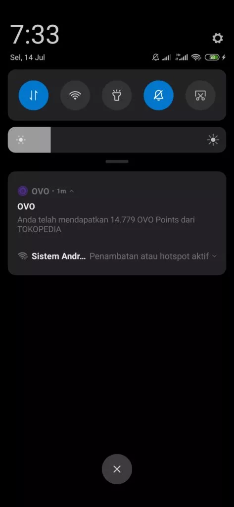 cashback dari aplikasi Tokopedia