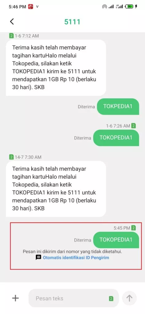 Cara Mengaktifkan Ekstra Kuota Internet 1GB Rp10 dari Tokopedia
