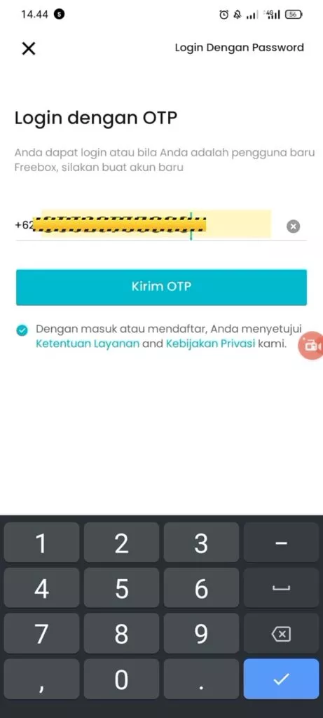 cara daftar di aplikasi Freeebox