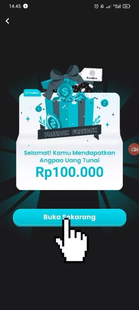cara mendapatkan angpao uang tunai 100 ribu